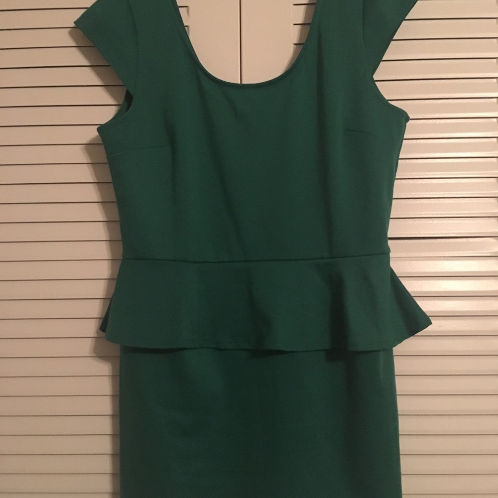 Green Peplum Dress
